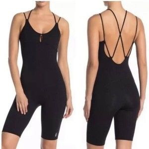 Free People Movement Size XS Black Glow One Piece Workout Yoga Dance Body Suit